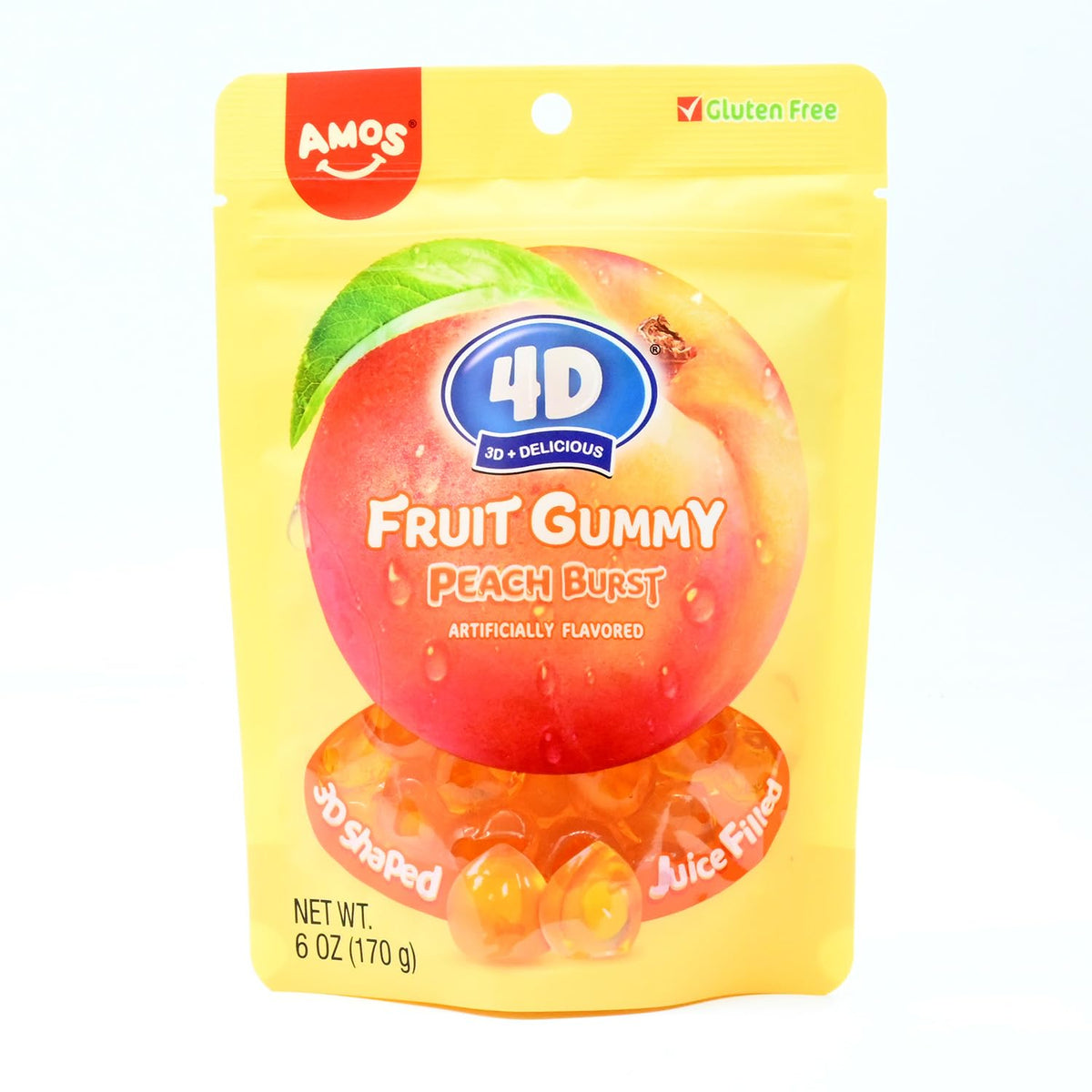 Amos 4D Southern Peach Burst Gummy 6oz