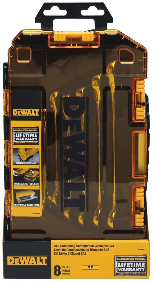 DEWALT Tough Box 8PC Metric Ratcheting Wrench Set DWMT74734