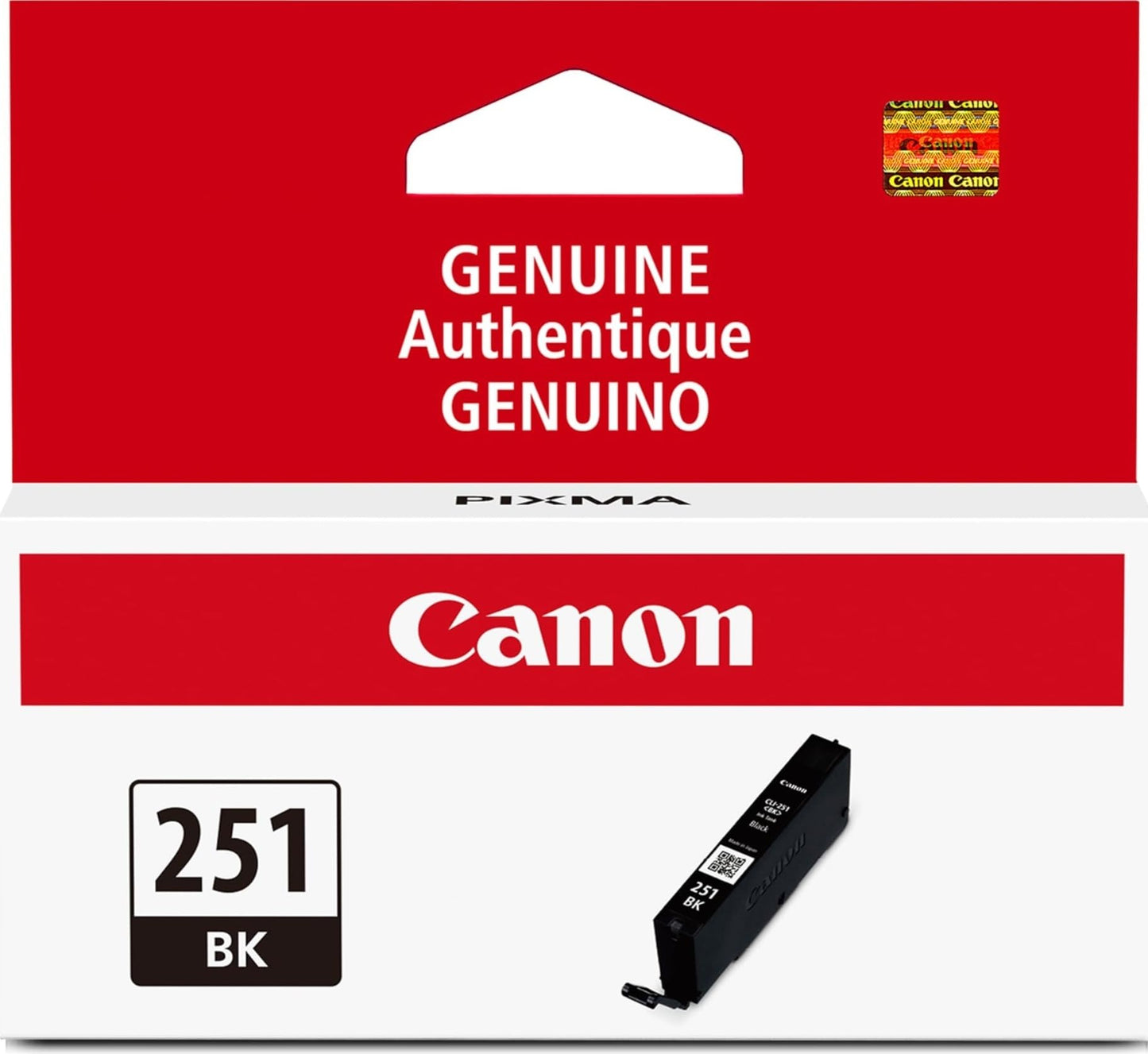 Canon CLI-251 Ink Count, Black/Cyan/Magenta/Yellow, 4 Count (CLI-251 BK/CMY 4 PK)