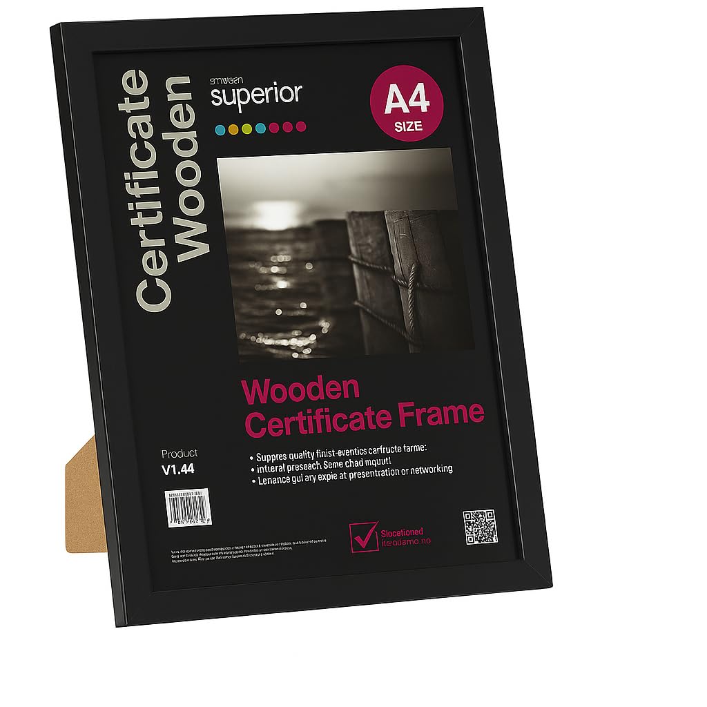 SECO Stewart Superior A4 Certificate Frame Black