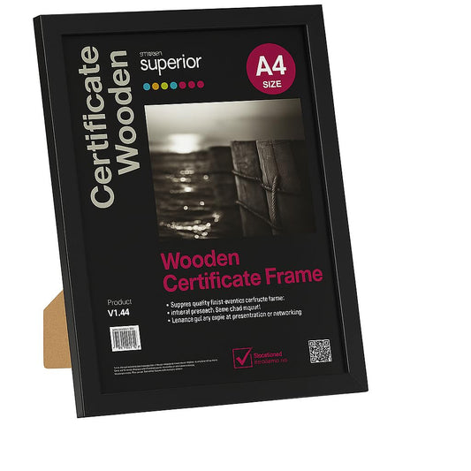 SECO Stewart Superior A4 Certificate Frame Black