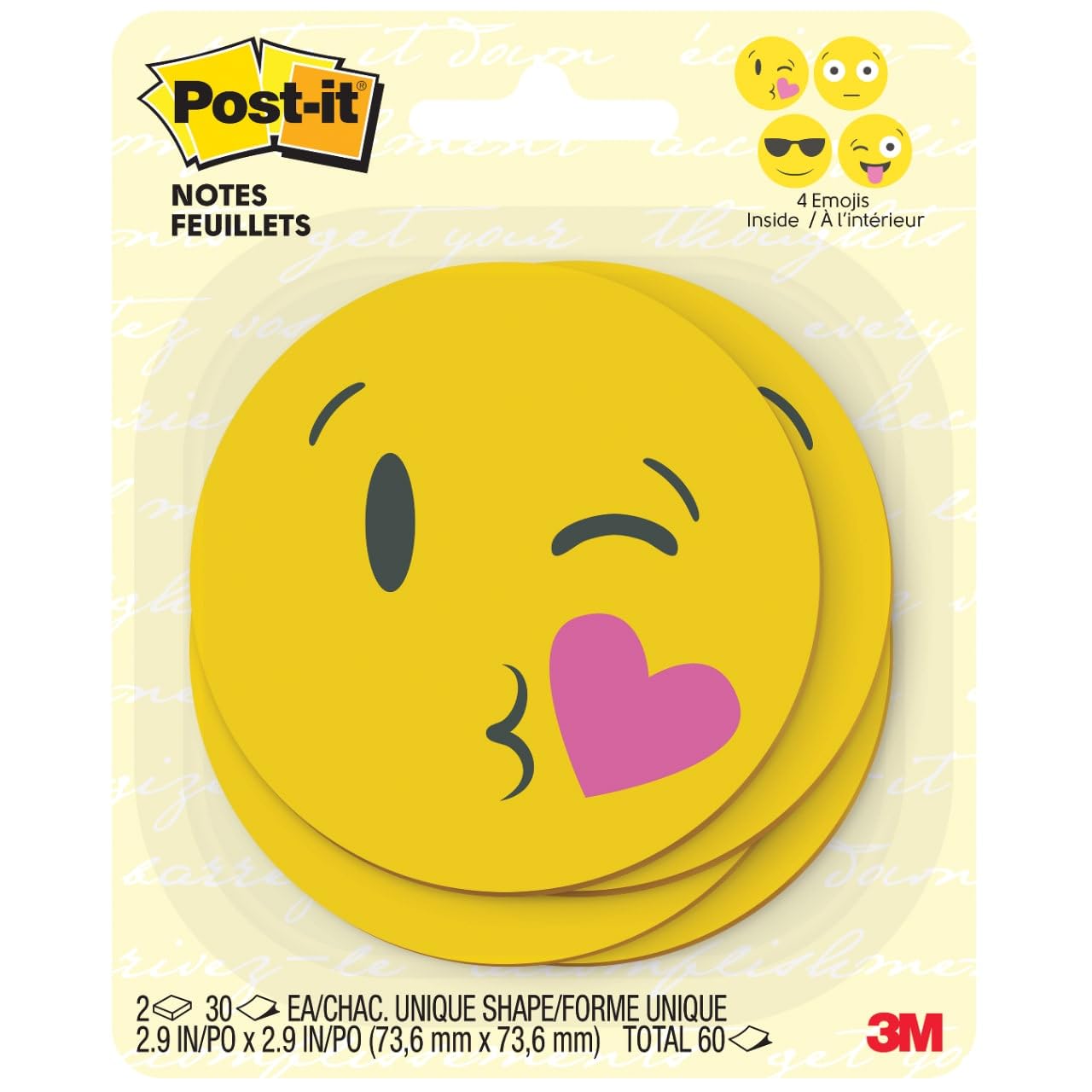 3M Post-it Printed Notes Emoji 3x3 in BC-2030-EMOJI
