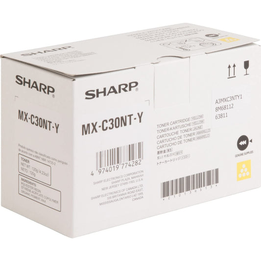 Sharp Toner Cartridge - Yellow (MXC30NTY)