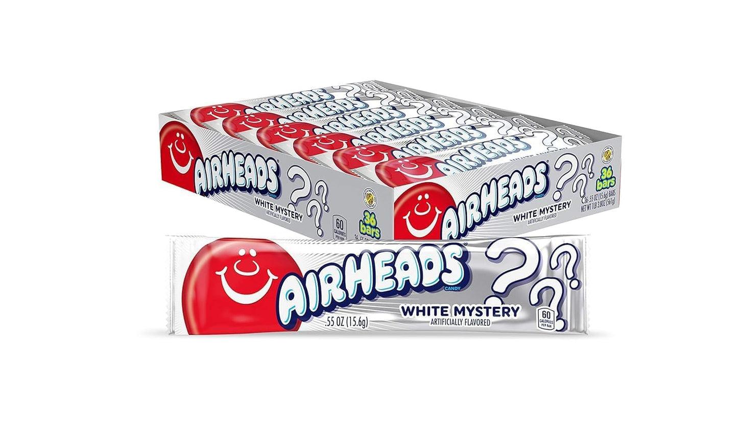 Airheads White Mystery Full Size Bars 0.55 oz (36 Pack)