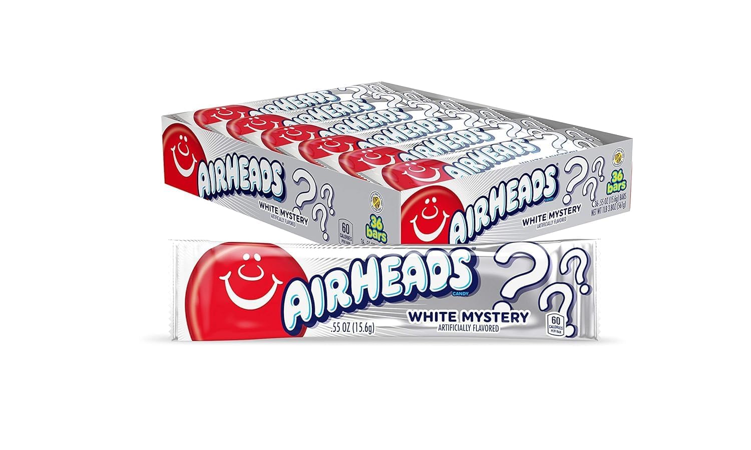 Airheads White Mystery Full Size Bars 0.55 oz (36 Pack)