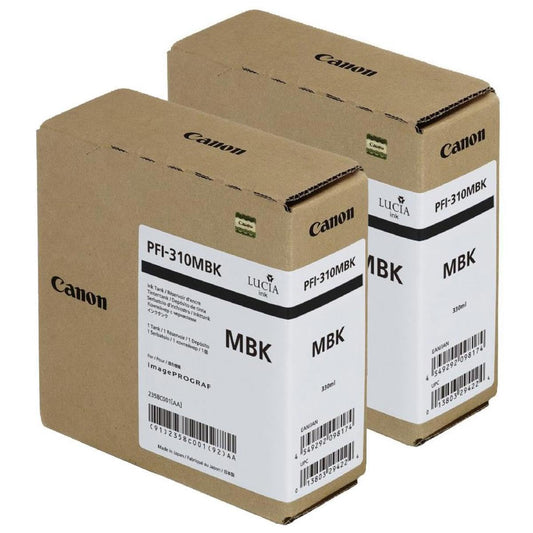Canon PFI-310 330ml Matte Black Ink 2 Pack
