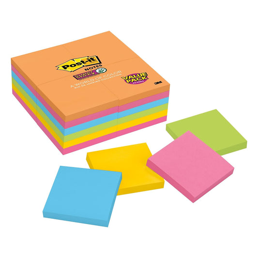 3M Post-it Super Sticky Notes 3" x 3" 24-Pack