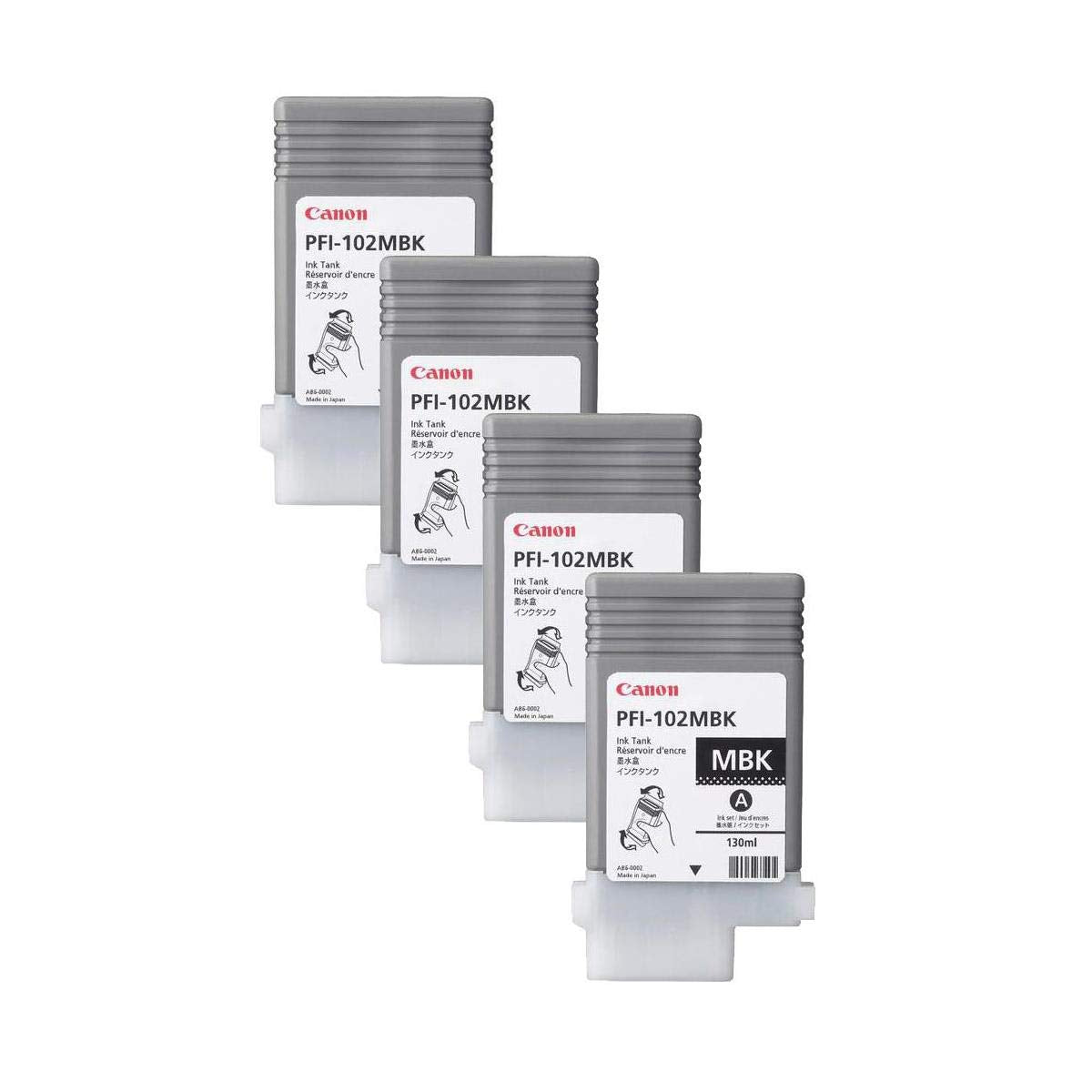 Canon PFI-102MBK Matte Black Ink Tank 130ml 4-Pack
