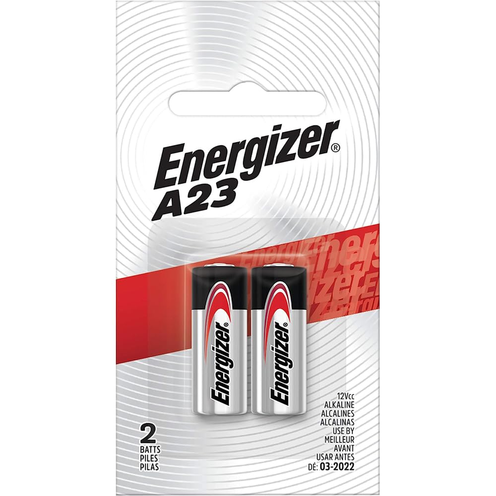 Energizer A23 Battery, 12 Volt, 4 Batteries (2 X 2 Count Retail Packages)