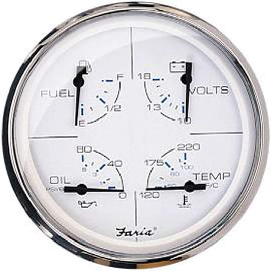 Faria Beede 33864 Chesapeake Multifunction Gauge 5" White