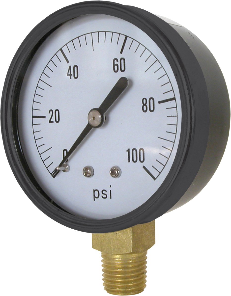 Valley Industries Universal 2" Bottom Mount Gauge 100 PSI