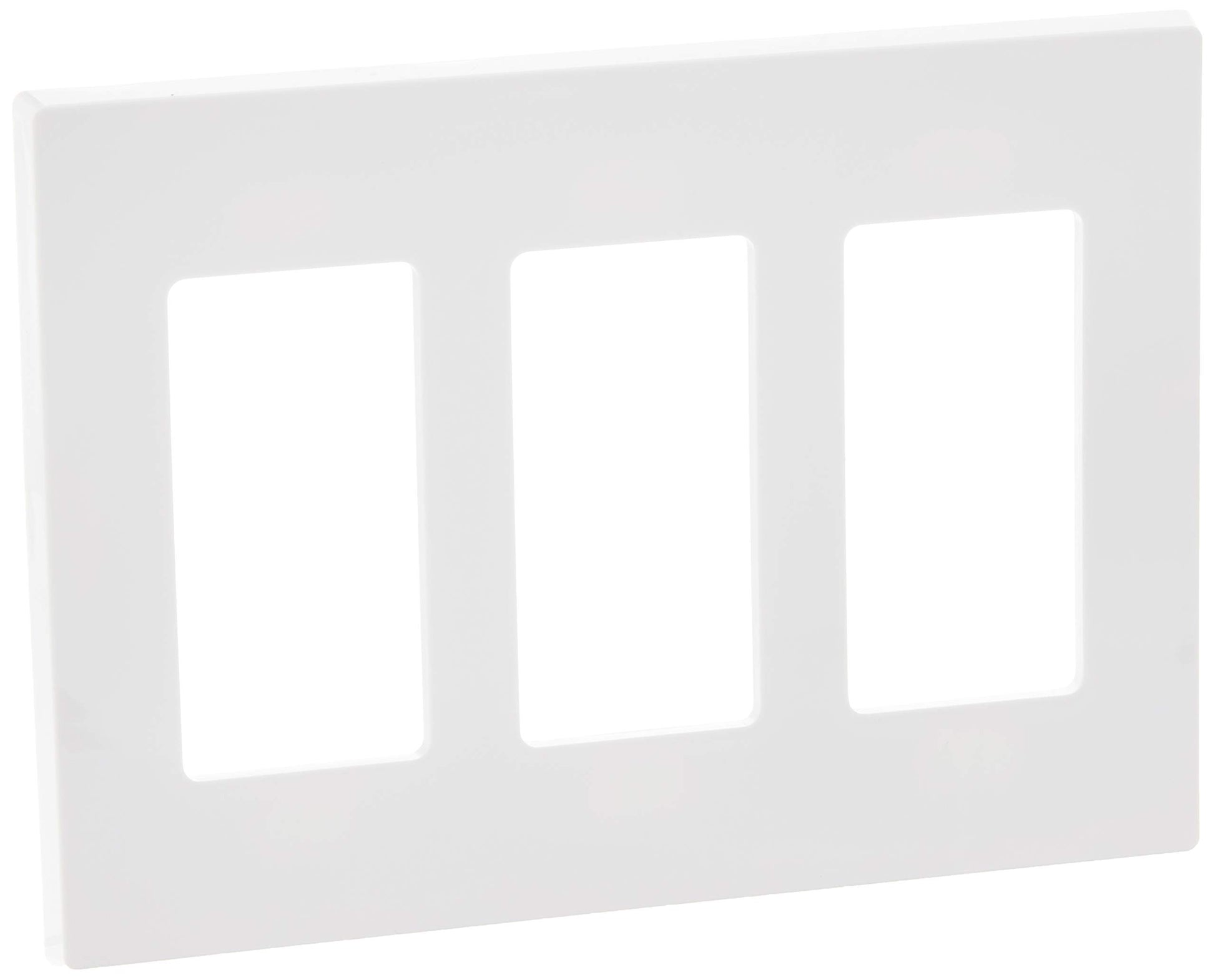 Leviton 3-Gang Decora Plus Screwless Wallplate 80311-SW White