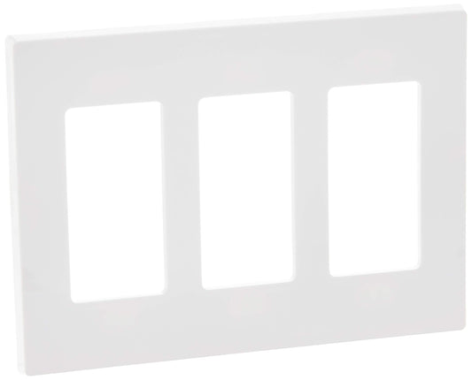 Leviton 3-Gang Decora Plus Screwless Wallplate 80311-SW White