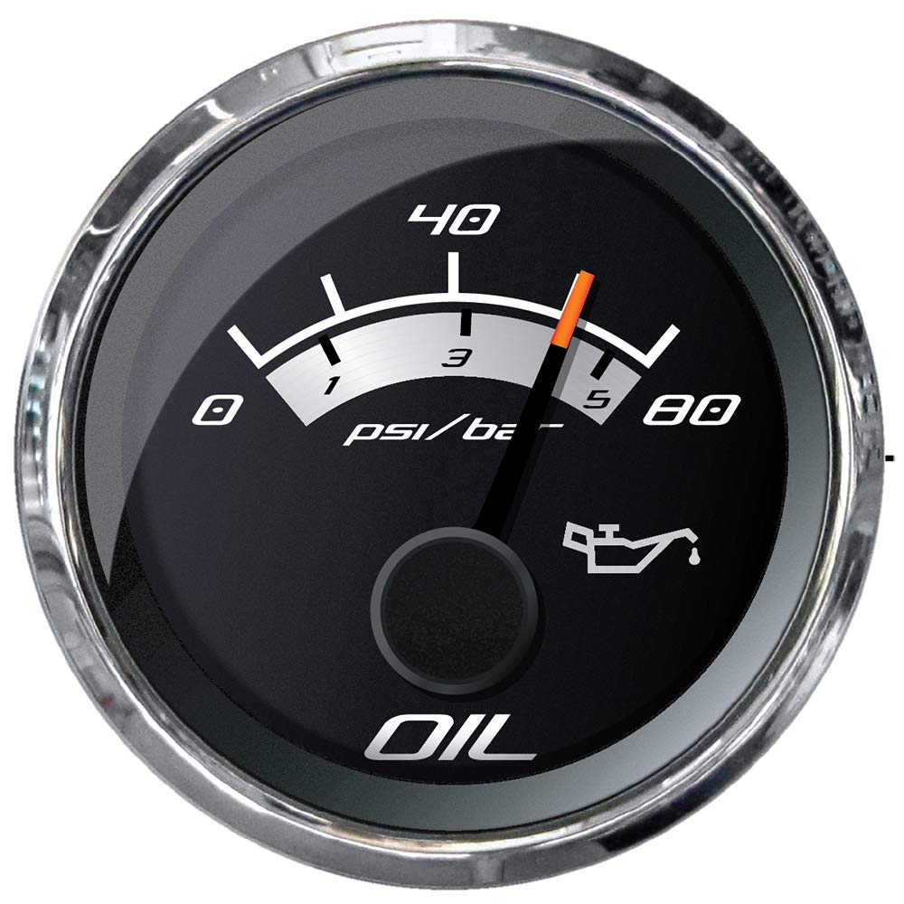 Faria Platinum 2" Oil Pressure Gauge 80 PSI