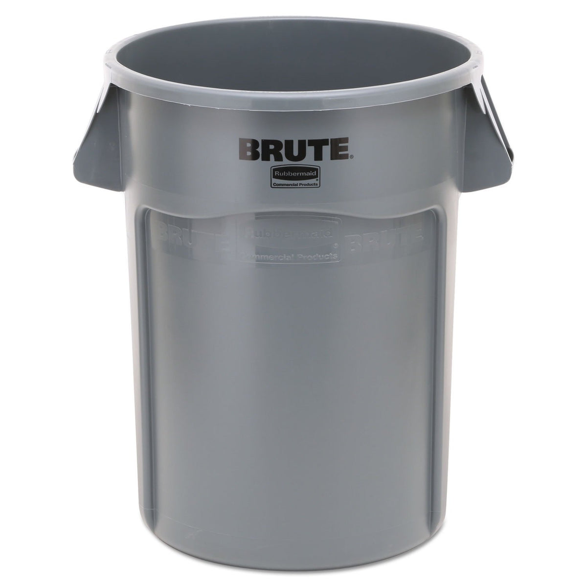 Rubbermaid Commercial 264360GY Brute Vented Trash Receptacle Round 44 gal Gray