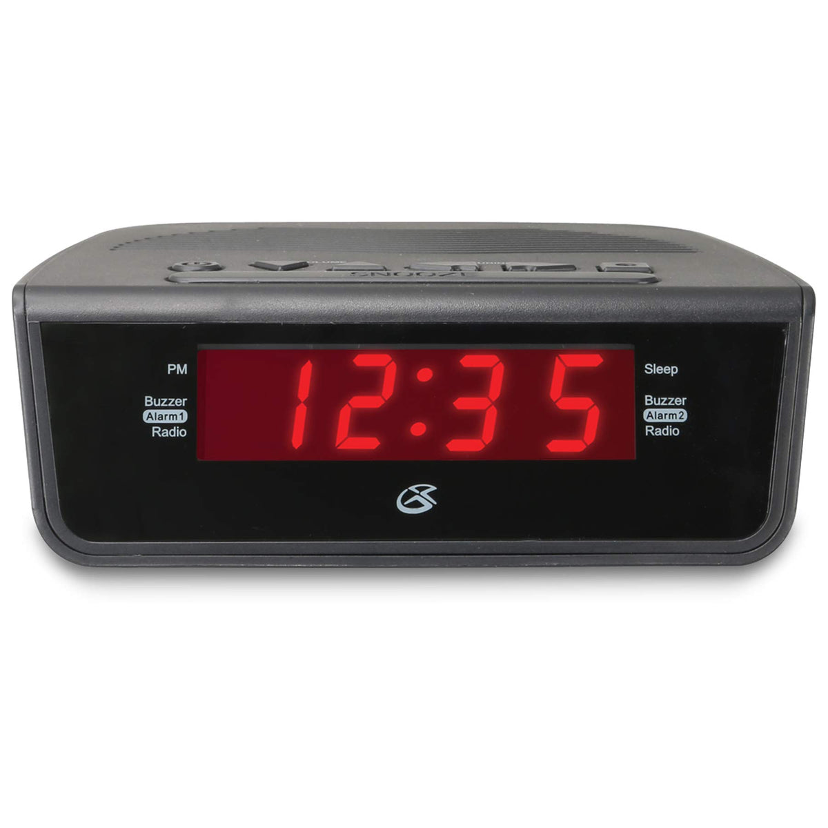 GPX Dual Alarm Clock Radio C224B Black