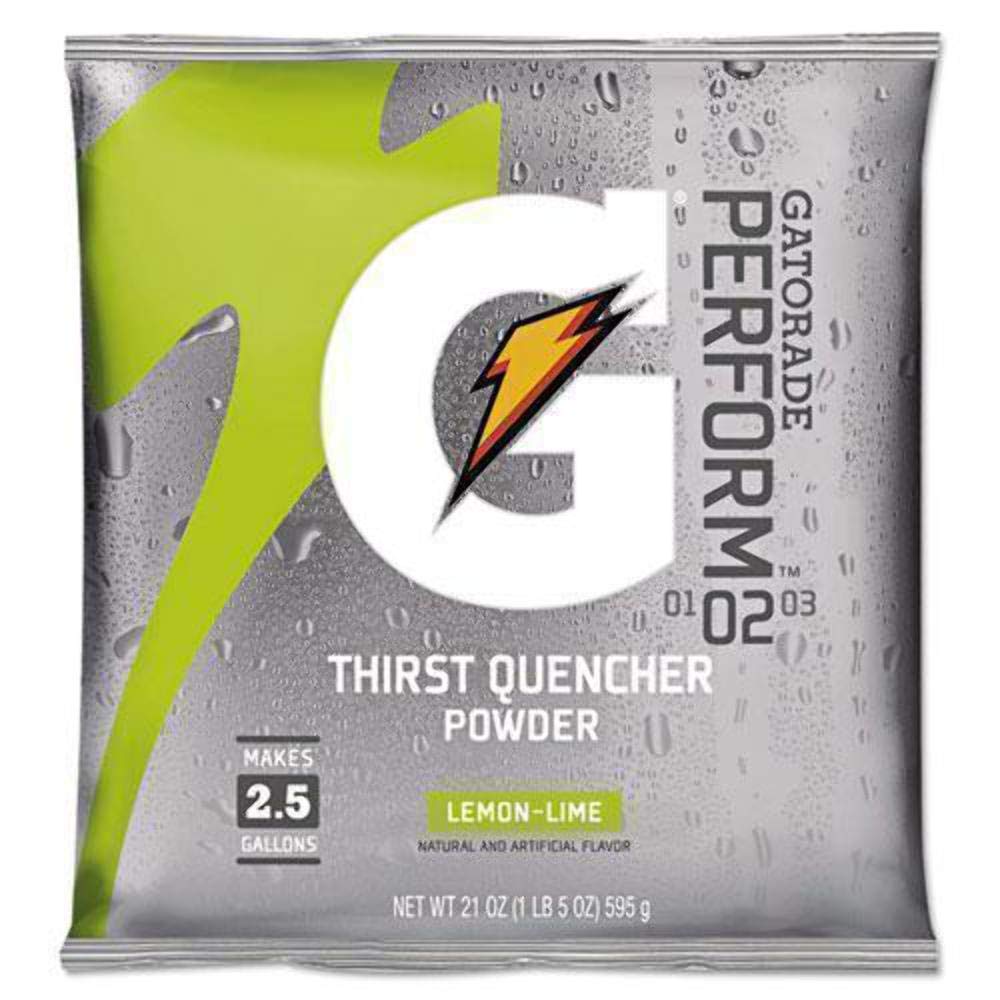 Gatorade 03969 Gatorade Mix Pouches,Makes 2-1/2 Gal, 21 oz, Lemon Lime