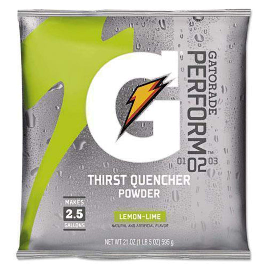 Gatorade 03969 Gatorade Mix Pouches,Makes 2-1/2 Gal, 21 oz, Lemon Lime