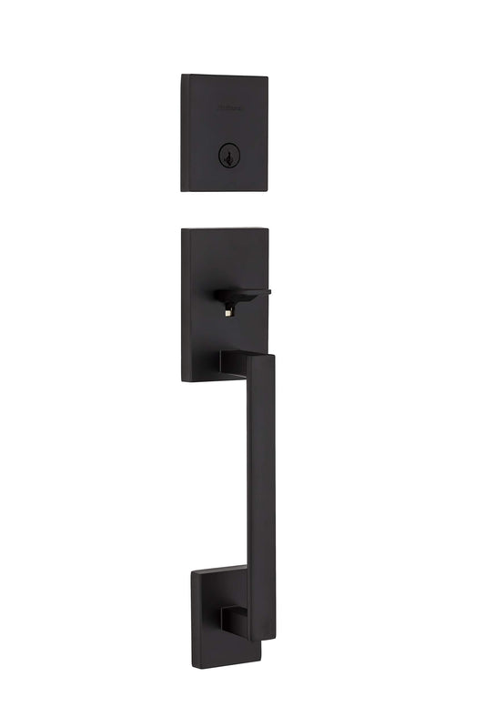 Kwikset San Clemente Door Handle & Deadbolt Set Matte Black