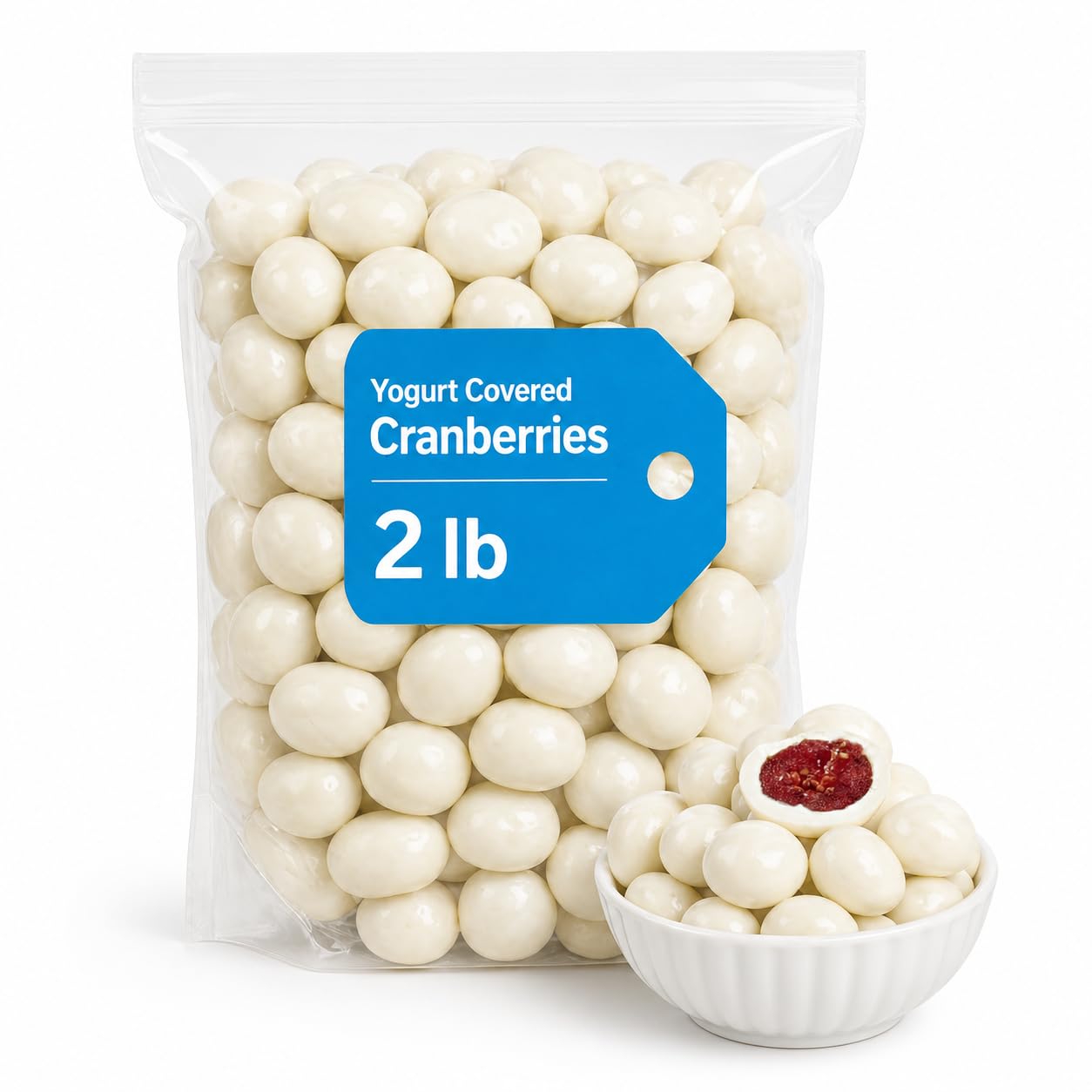 Bulk Yogurt Covered Cranberries 2 lb Bag