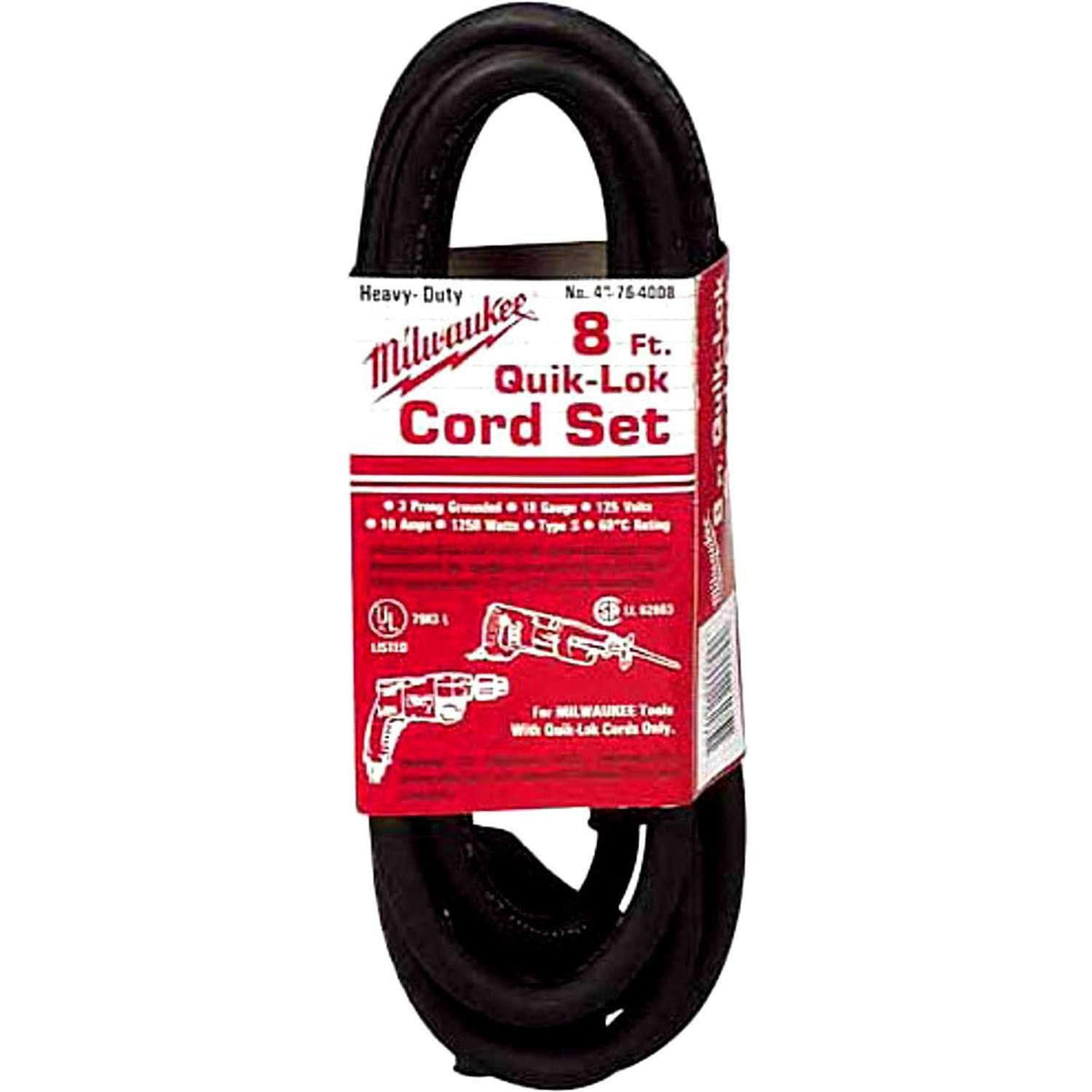 MILWAUKEE CORD SET QUIK-LOK 8'