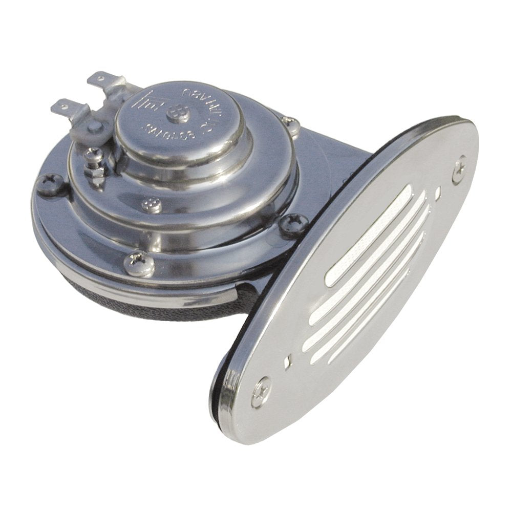 Schmitt Ongaro Stainless Steel Mini Drop-in Horn, Low Pitch, 12V