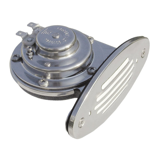 Schmitt Ongaro Stainless Steel Mini Drop-in Horn, Low Pitch, 12V