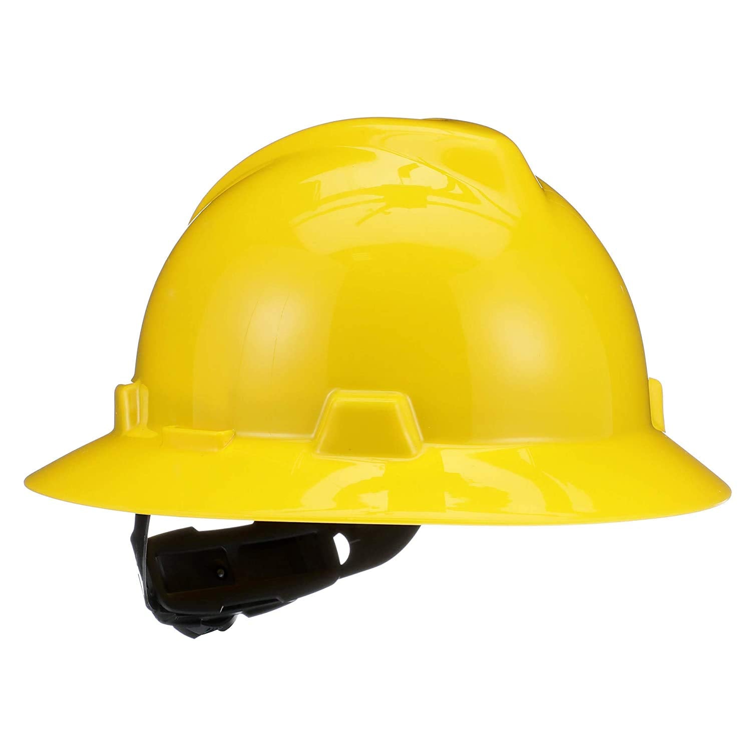 MSA V-Gard Full-Brim Hard Hat Yellow, Standard