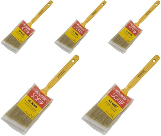 Wooster Softip Q3208-2½ Angle Sash Paintbrush 5-Pack
