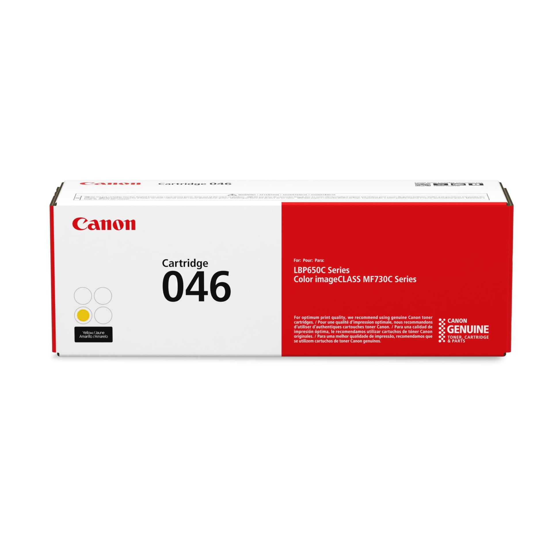 Canon Genuine 046 Yellow Toner Cartridge Compatible with LBP654Cdw, MF731Cdw, MF733Cdw, MF735Cdw
