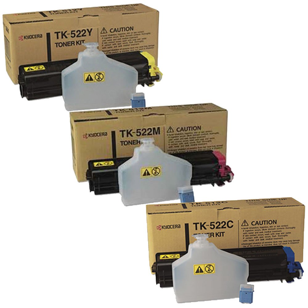 Kyocera TK522 Toner Cartridge Set CMY