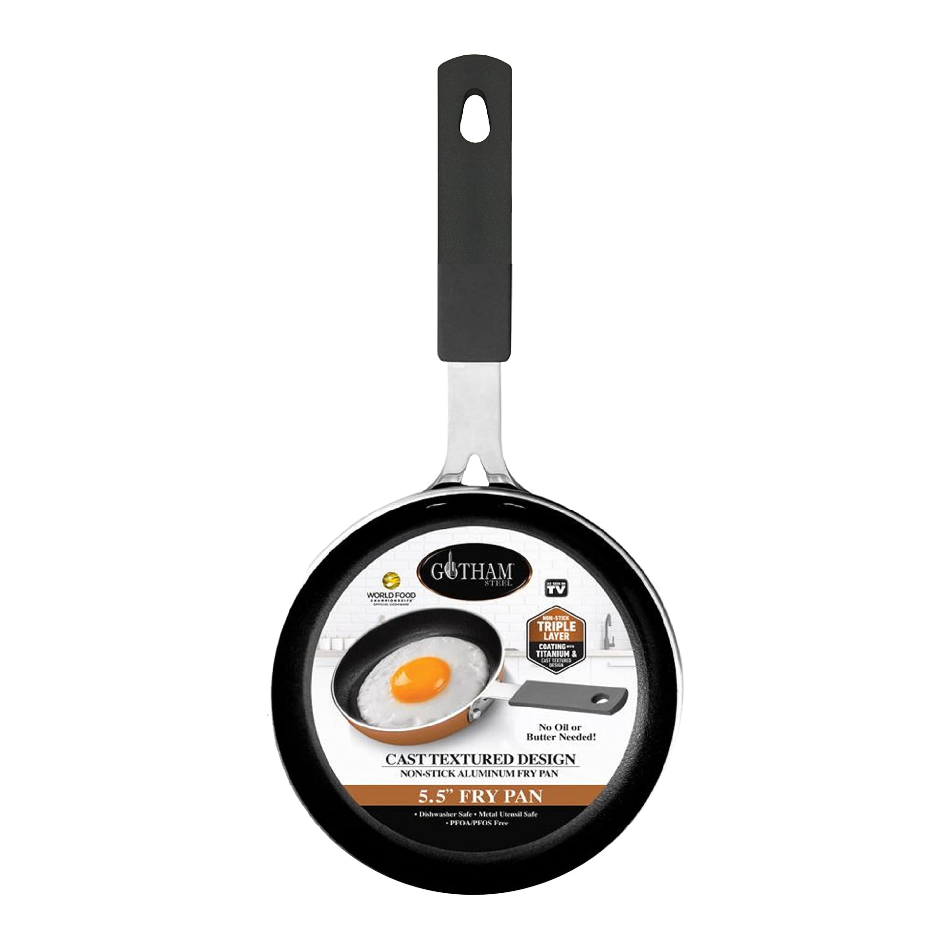 Gotham Steel Mini Nonstick Egg & Omelet Pan 5.5”