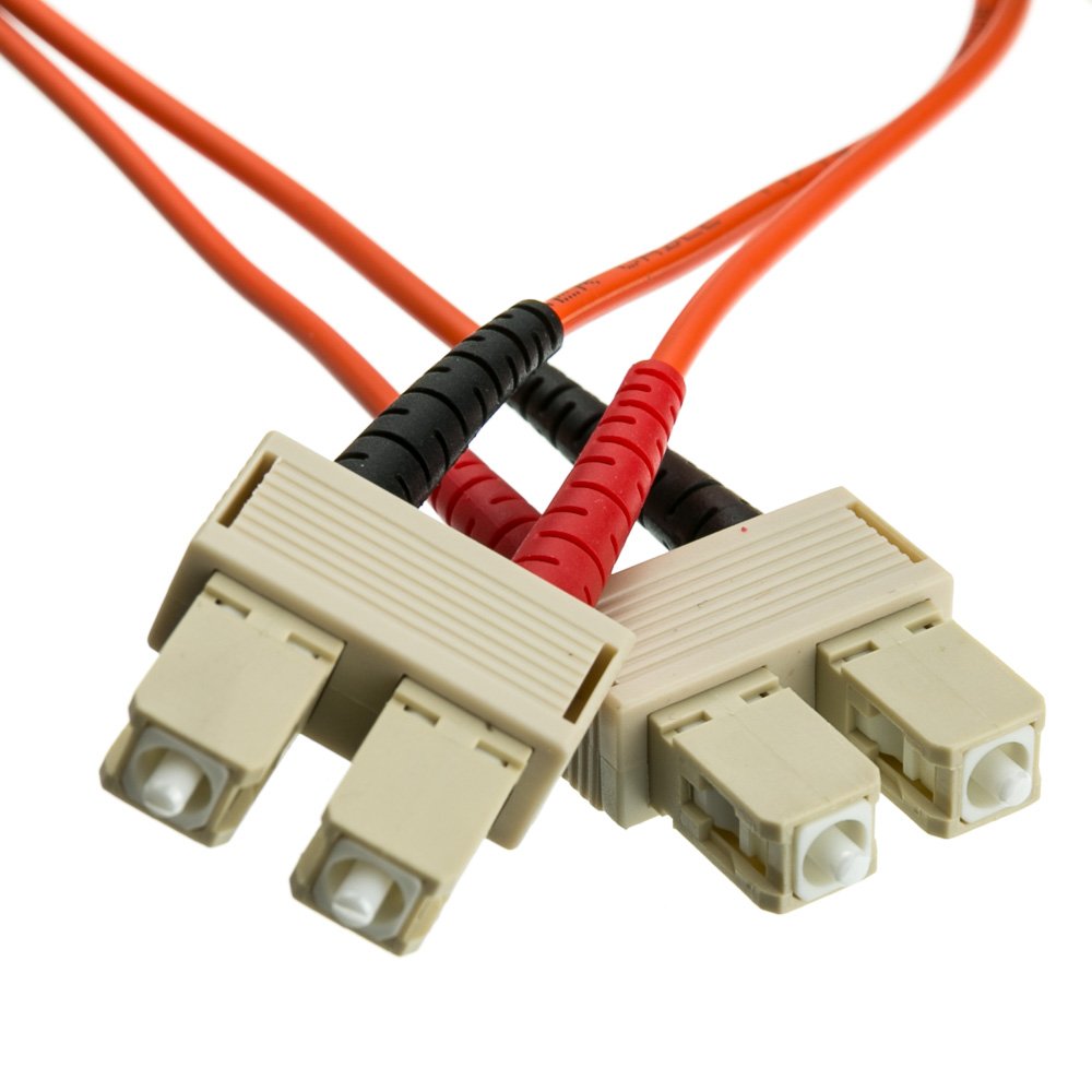 CableWholesale SC/UPC OM1 Duplex Fiber Patch Cord 1m