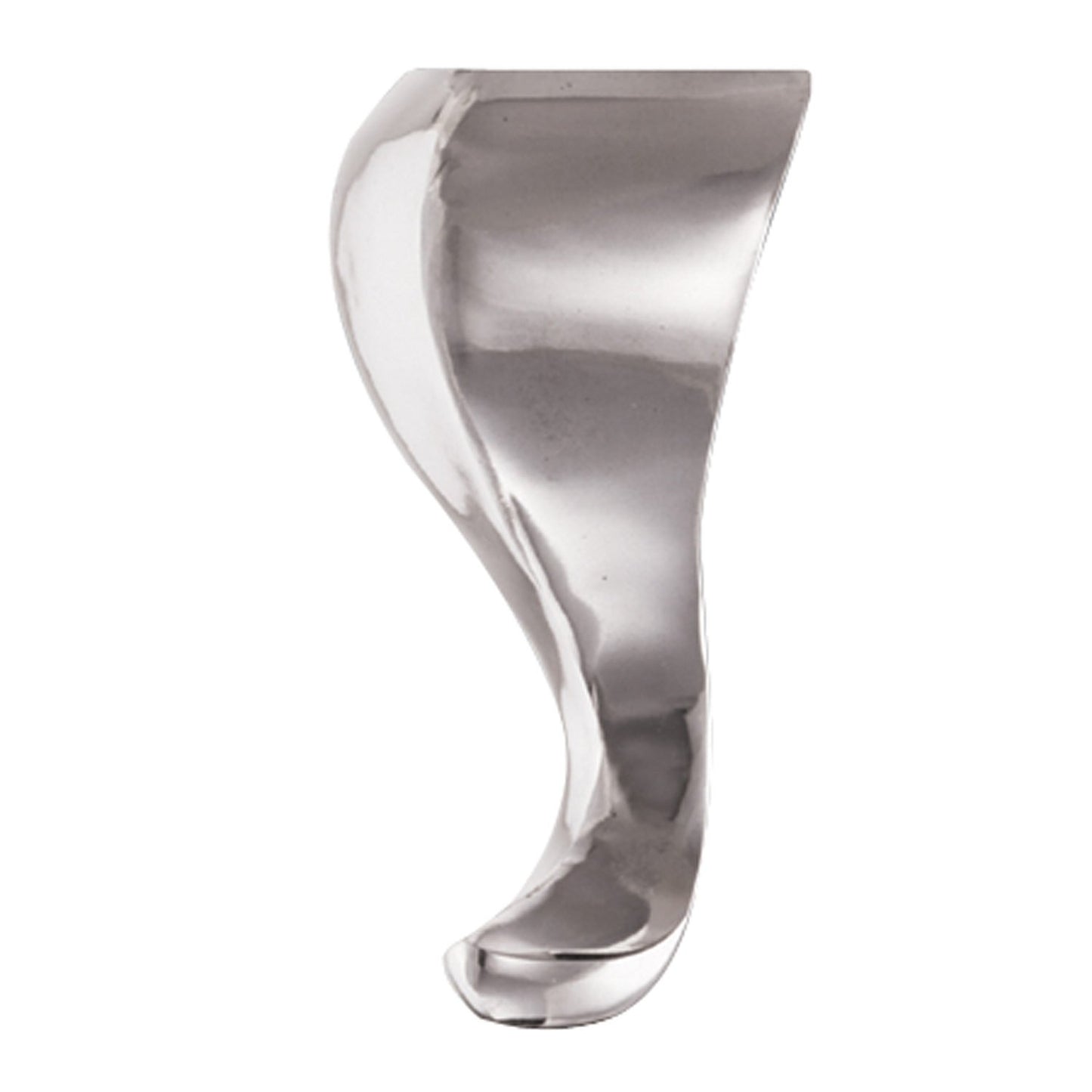 Richelieu Hardware - 5600130 - Curved Aluminum Furniture Leg - 5600-6 in - Polished Aluminum Finish