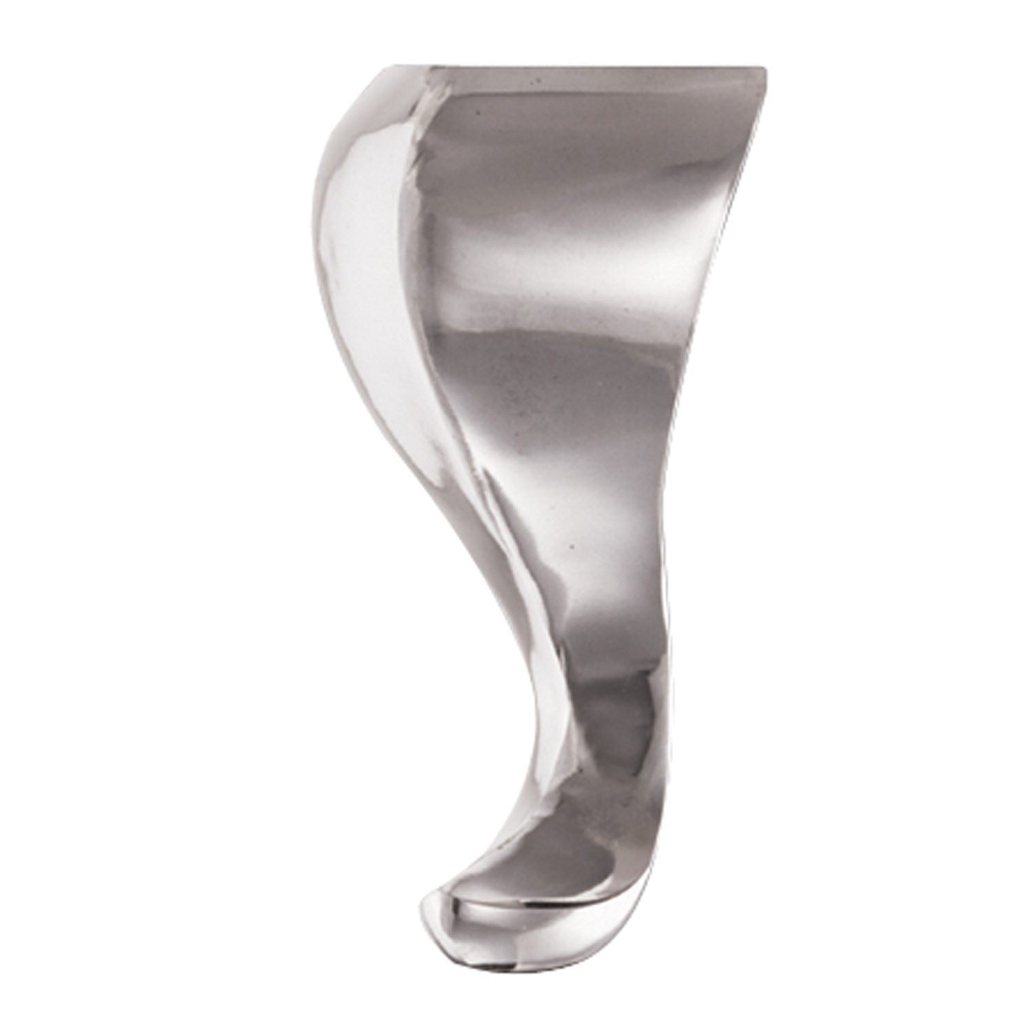 Richelieu Hardware - 5600130 - Curved Aluminum Furniture Leg - 5600-6 in - Polished Aluminum Finish