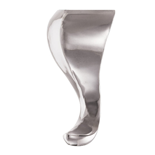 Richelieu Hardware - 5600130 - Curved Aluminum Furniture Leg - 5600-6 in - Polished Aluminum Finish