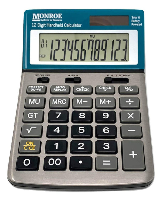 Monroe 12DHC 12-Digit Handheld Calculator