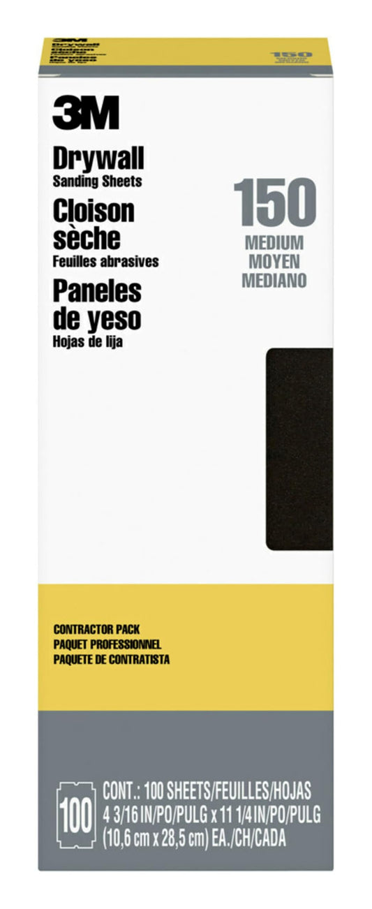 3M Drywall Sanding Sheet 53046 150 Grit 4 3/16x11 1/4in