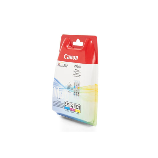 Canon CLI-521 Ink Cartridge Tripack + Paper