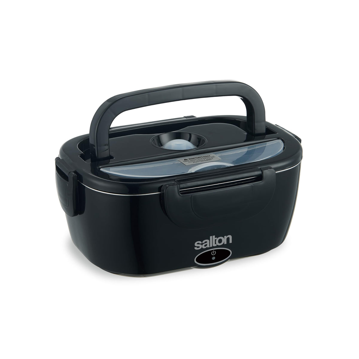 Salton Electric Lunchbox Food Heater 3-in-1 Portable Food Warmer for Car & Home, 1.5L Heated Lunch Box with Fork & Spoon (SP2111)