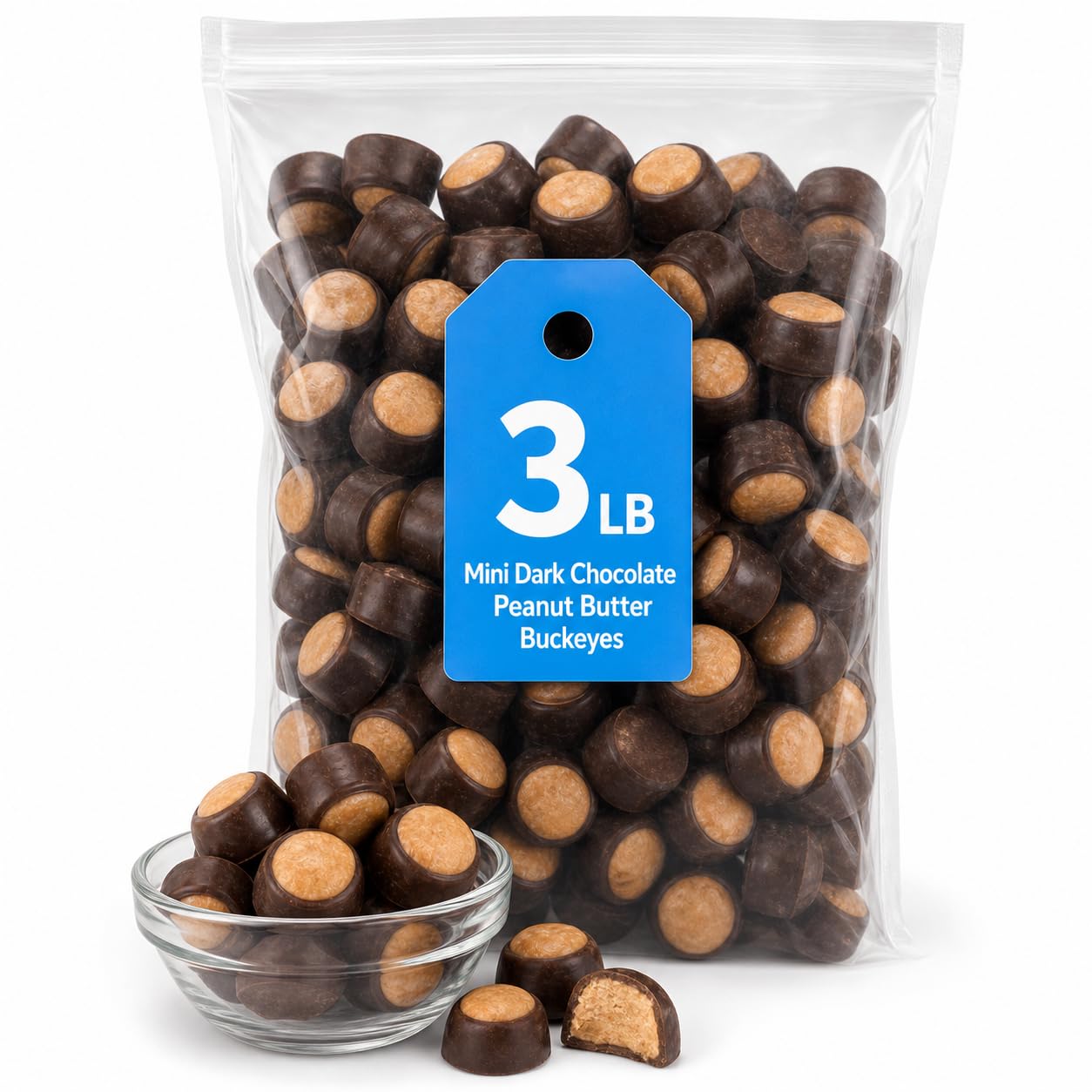 Barry Mini Dark Chocolate Peanut Butter Buckeyes 3 lb