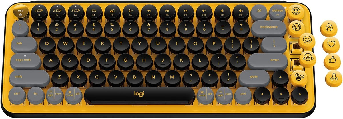 Logitech POP Keys Wireless Mechanical Keyboard Blast Yellow