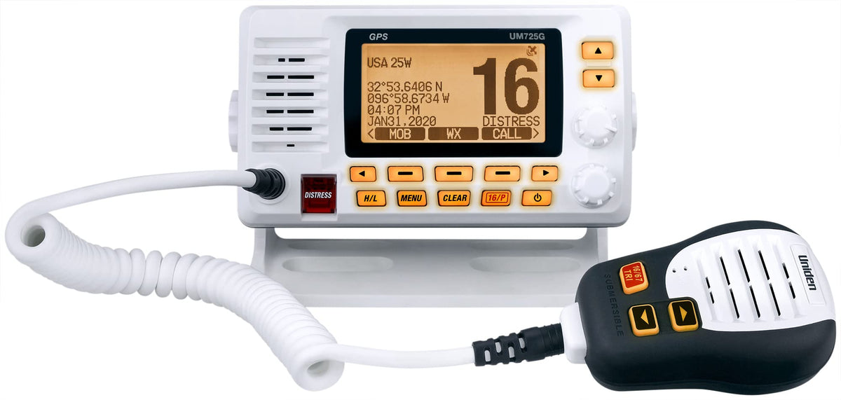Uniden UM725G Marine VHF Radio 1/25W GPS
