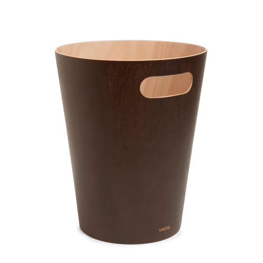 Umbra Woodrow 2-Gallon Trash Can Espresso
