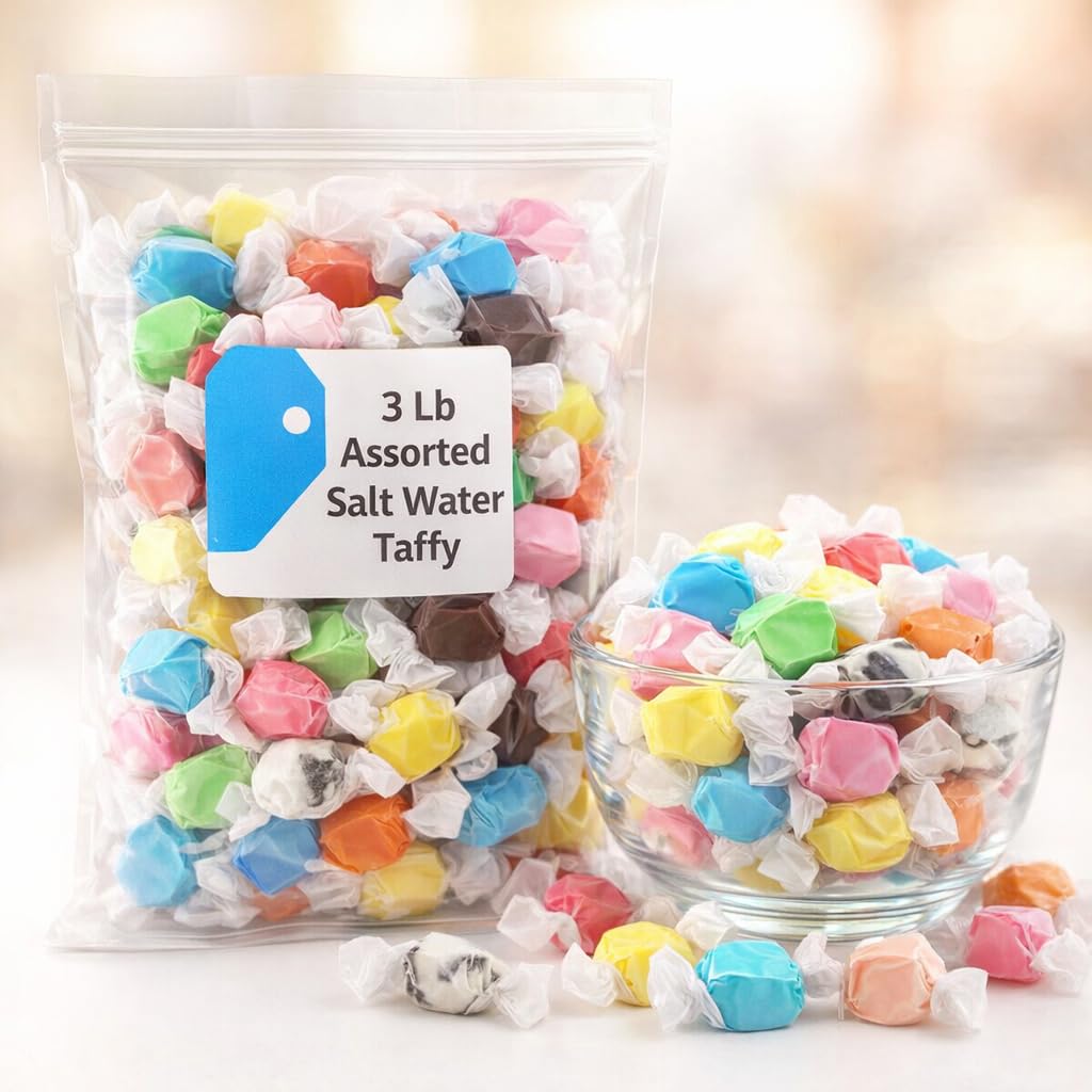 Sweet Assorted Salt Water Taffy 3 lb Bag