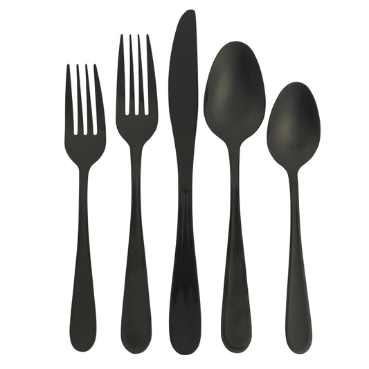 Gibson Home Ravidia Black Flatware Set 20pc