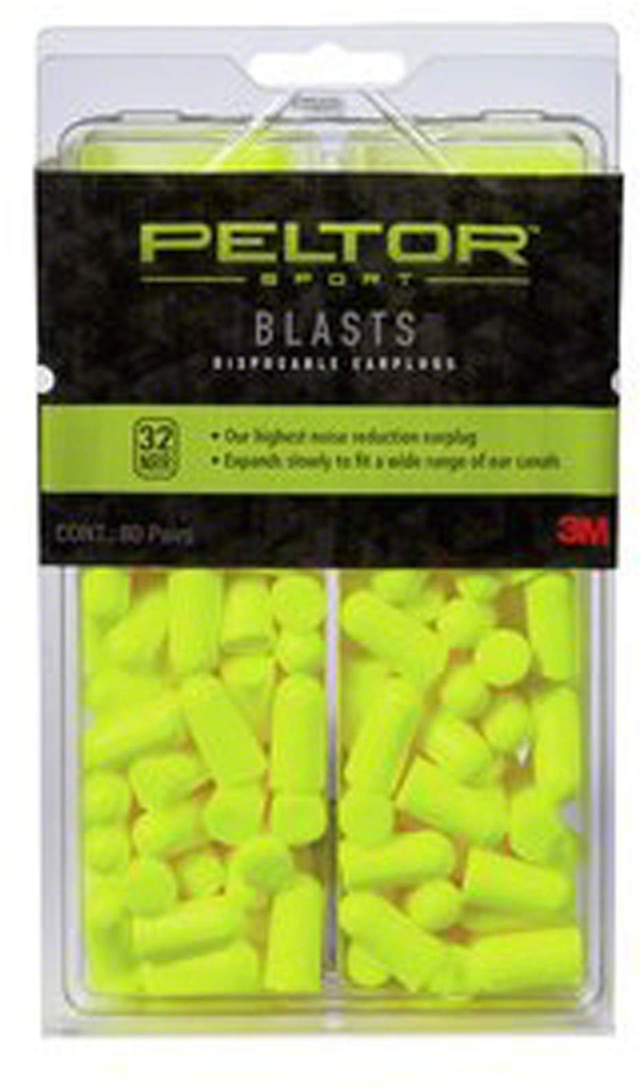 Peltor Sport Blasts Disposable Earplugs 80PR 97082-PEL-6C