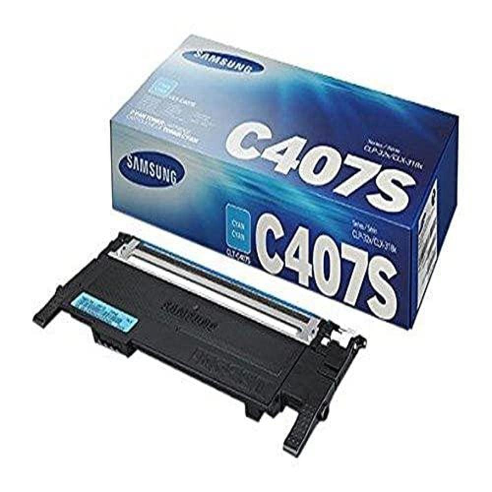SAMSUNG CLTC407S CLTC407S (CLT-C407S) Toner, 1,000 Page-Yield, Cyan