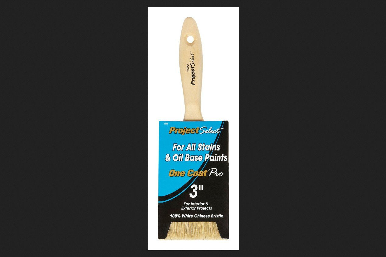 Linzer Project Select 3" Flat White Bristle Paint Brush