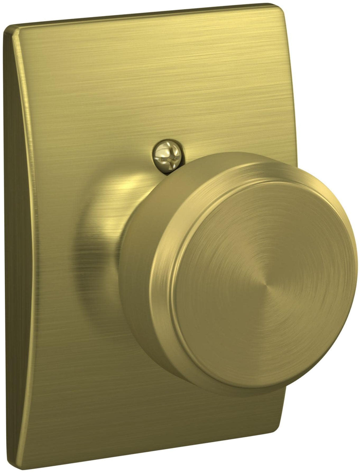 Schlage Bowery Dummy Door Knob F170-BWE-CEN Satin Brass